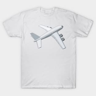 Jetliner Top View Retro T-Shirt